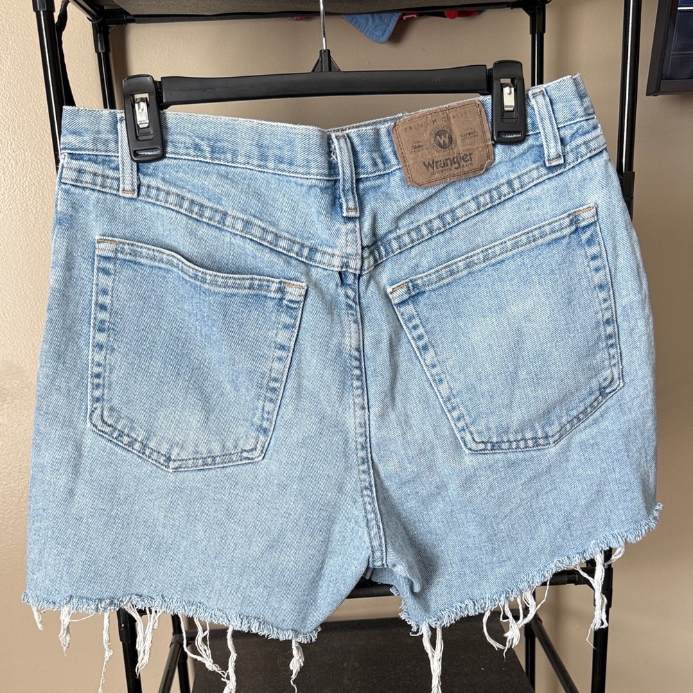 Wrangler Light Wash Denim Cutoff Shorts